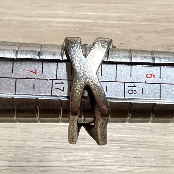 Jens Aagaard Sterling Silver & Gold CZ Abstract Split Shank Ring, Size 6 - Picture 10 of 10